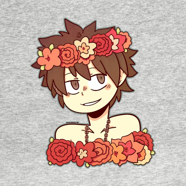 Gray Flower Crown sticker by Dragnoodles